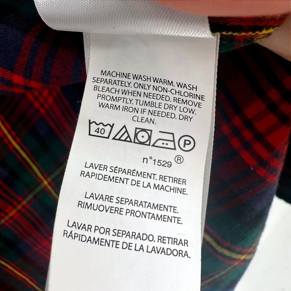 Polo Ralph Lauren Christmas Plaid Button Down Oxford Shirt Men's M Red Black - Picture 7 of 14